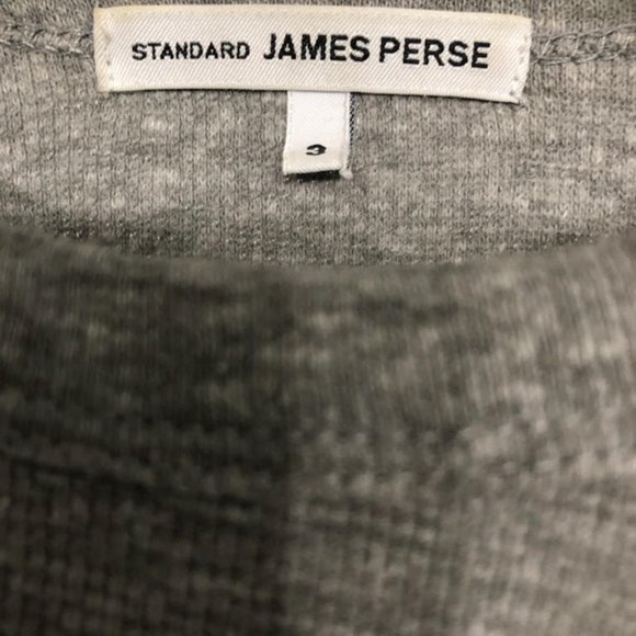MENS JAMES PERSE JERSEY GREY CREWNECK SWEATER  MADE IN THE USA - Picture 3 of 7